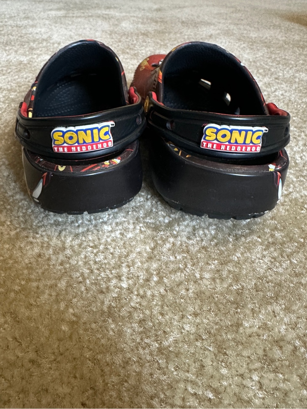 Kids Red Sonic and Shadow Crocs - Picture 3 of 5
